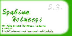 szabina helmeczi business card